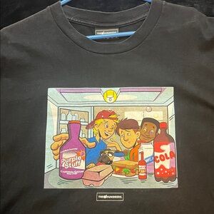 The Hundreds Black Tee with Colorful Cartoon Graphic
